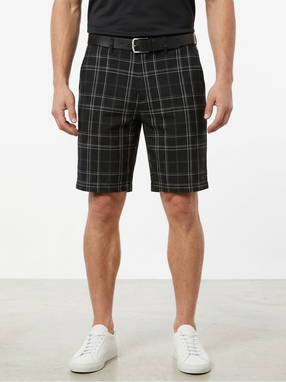 O'Neill Sterling Plaid Hybrid Shorts Men's Black/Grey